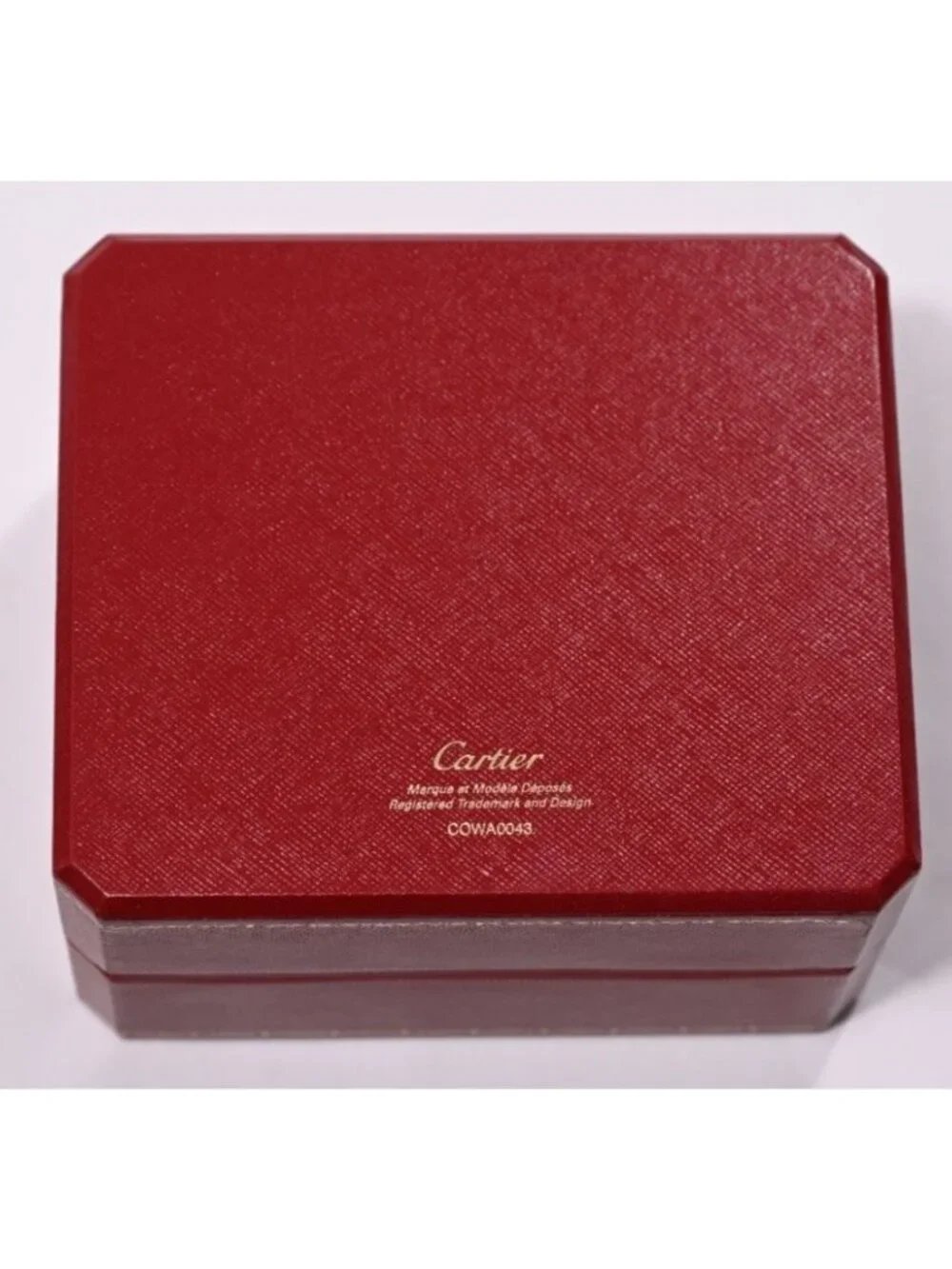 Cartier COWA0043 Vintage Watch Box in Red Leather/All White Interior